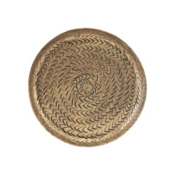 House Doctor Rattan Tablett Messingfinish