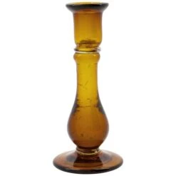 House Doctor Glee Kerzenhalter Glas Bernsteingelb H22 Cm