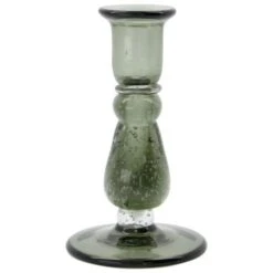 House Doctor Glee Kerzenhalter Glas Grau H16 Cm