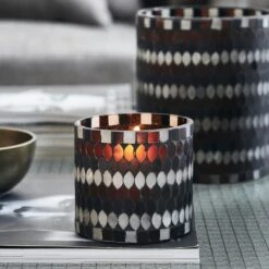 House Doctor Mosa Kerzenständer Braun 10x10 Cm -House Doctor house doctor mosa kerzenstander braun 2