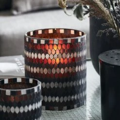 House Doctor Mosa Kerzenständer Braun 15x17.5 Cm -House Doctor house doctor mosa kerzenstander braun 6