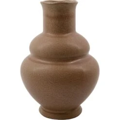 House Doctor Liva Vase Steingut H29 Cm, Kamelhaarfarben