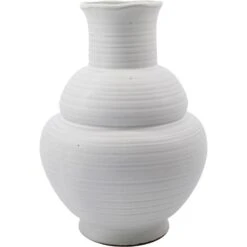 House Doctor Liva Vase Steingut H29 Cm, Weiß