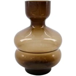 House Doctor Organi Vase Glas 24x35 Cm, Bernsteingelb