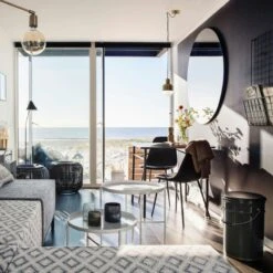 House Doctor Walls Mirror Ø80cm, Roségold -House Doctor house doctor walls spiegel 80cm grau 1